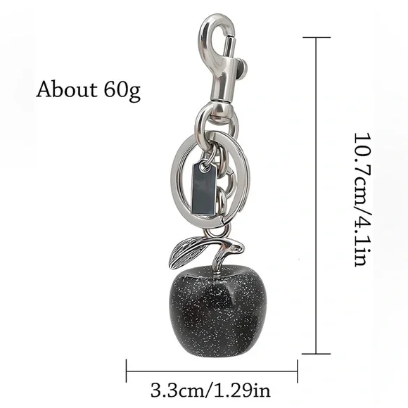 Black Apple Bag Charm NWT 🍎🍎🍎 - Picture 4 of 7